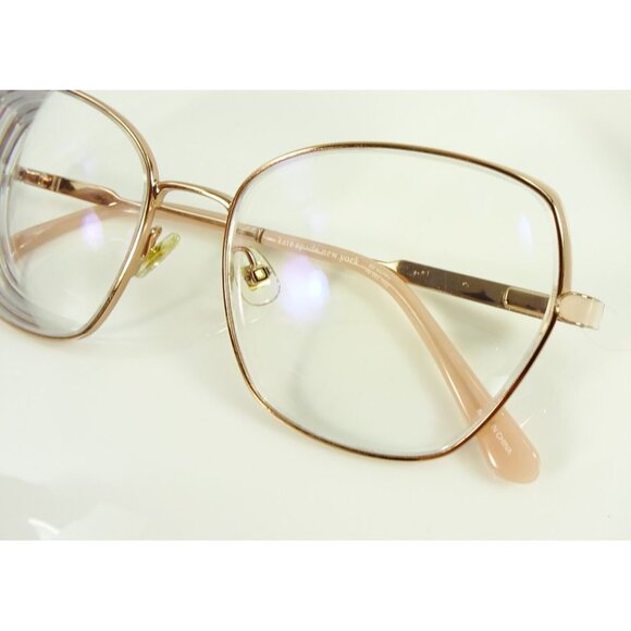 Kate Spade Eyeglasses Frames Only Pink Zeena/G Rose Gold Metal 54-17 Cat Eye - Picture 3 of 16